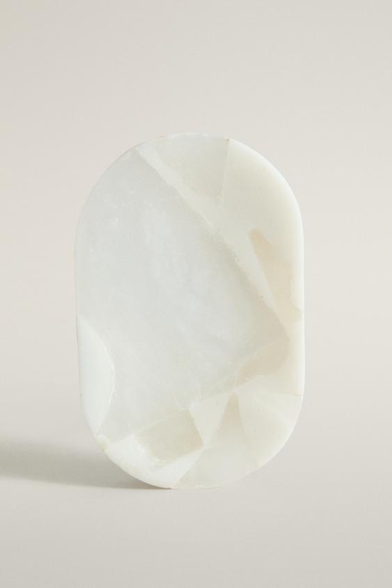 ALABASTER RESIN BATHROOM SOAP DISH - Light beige by Zara - Image 0