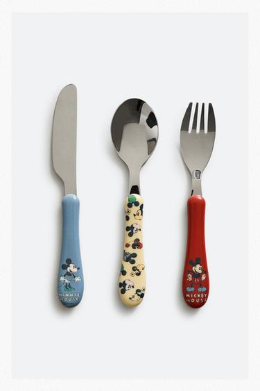키즈 커트러리 세트 MICKEY &amp; MINNIE ©DISNEY(3개입) - Zara 멀티컬러