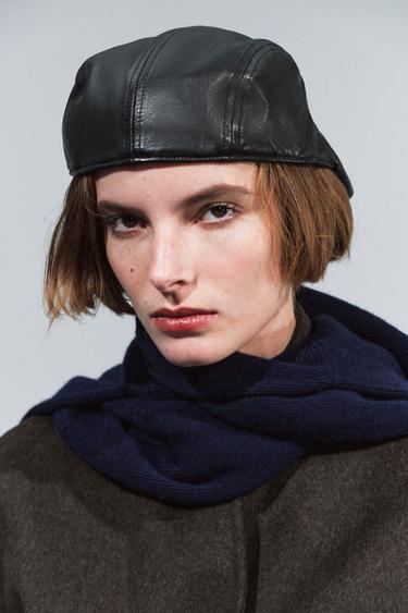 100% LEATHER VISOR — Black 2
