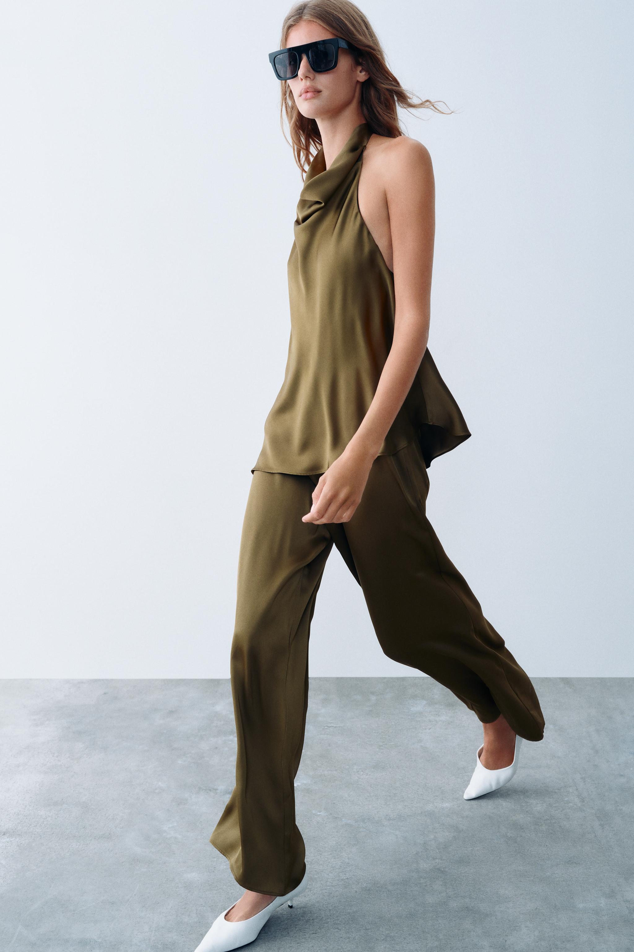 Zara Saten yüzeyli halter tulum görsel 2