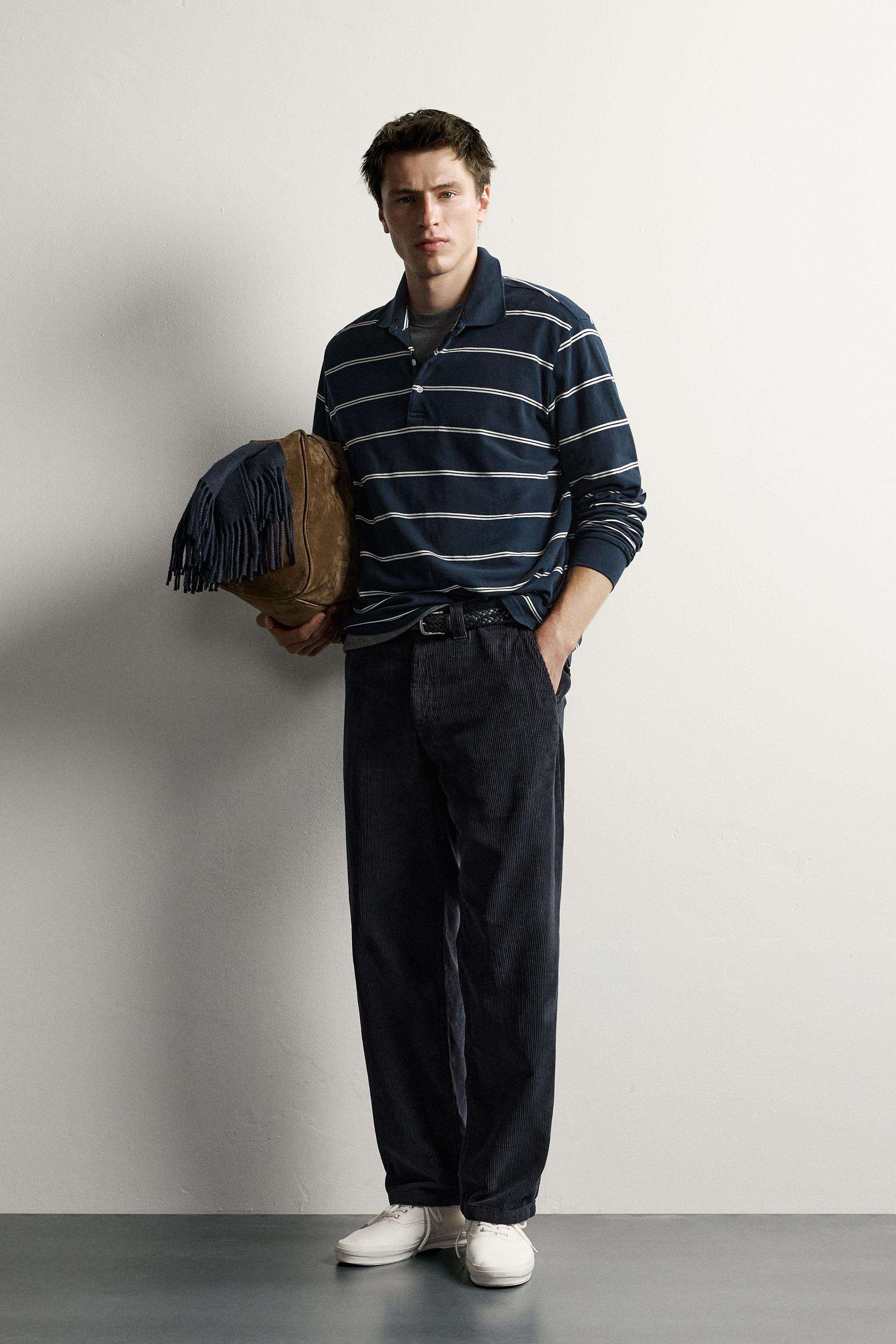 STRAIGHT-FIT CORDUROY PANTS