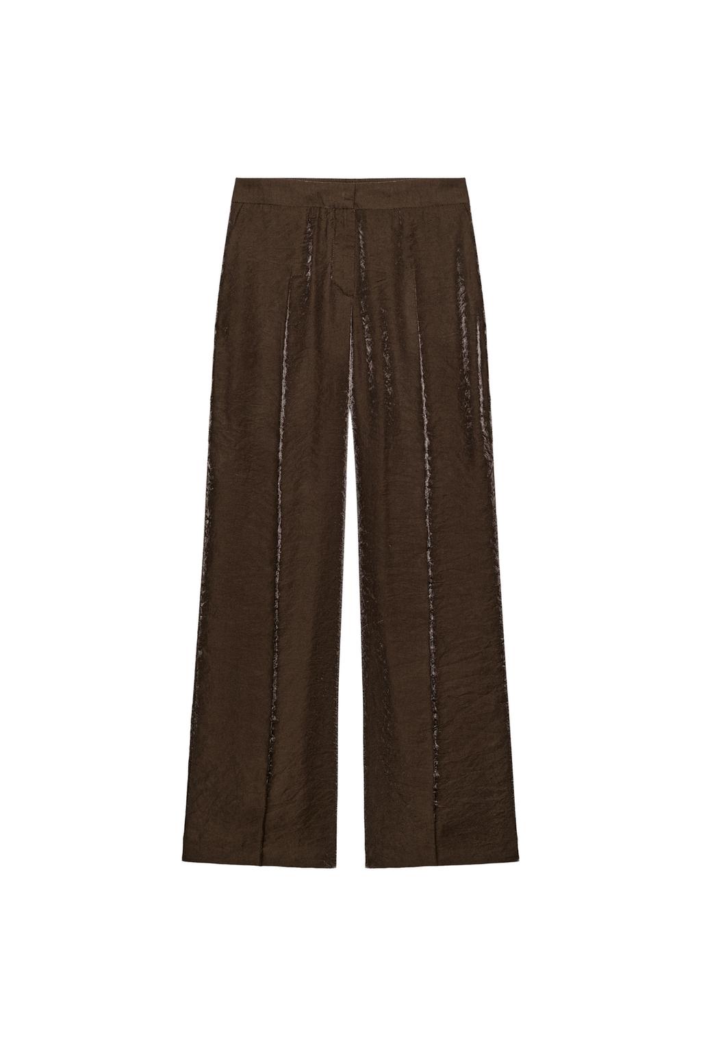 SHINY EFFECT STRAIGHT PANTS - image 3