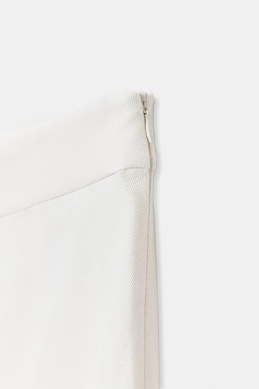 ZW COLLECTION FLARED TROUSERS WITH VENTS - Oyster-white by Zara - Image 7