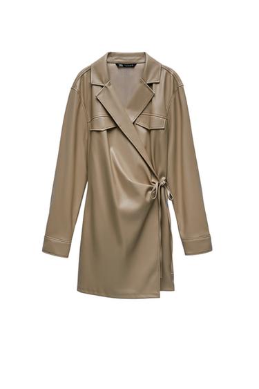 FAUX LEATHER DRESS