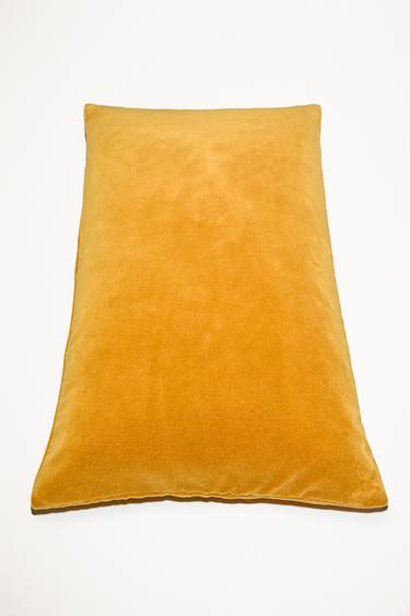 VELVET CUSHION COVER - Mustard by Zara
