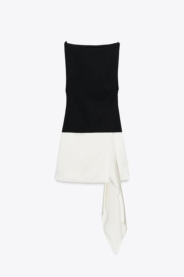 ROBE COURTE BIMATIÈRE - Noir de Zara - Image 3