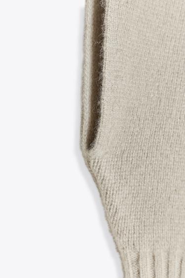 WOOL KNIT VEST - Beige by Zara - Image 7