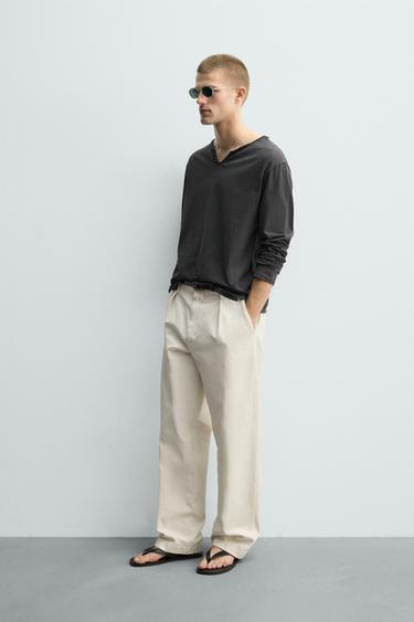 HAUT À COL TUNISIEN IRRÉGULIER - Gris / Bleu de Zara - Image 3