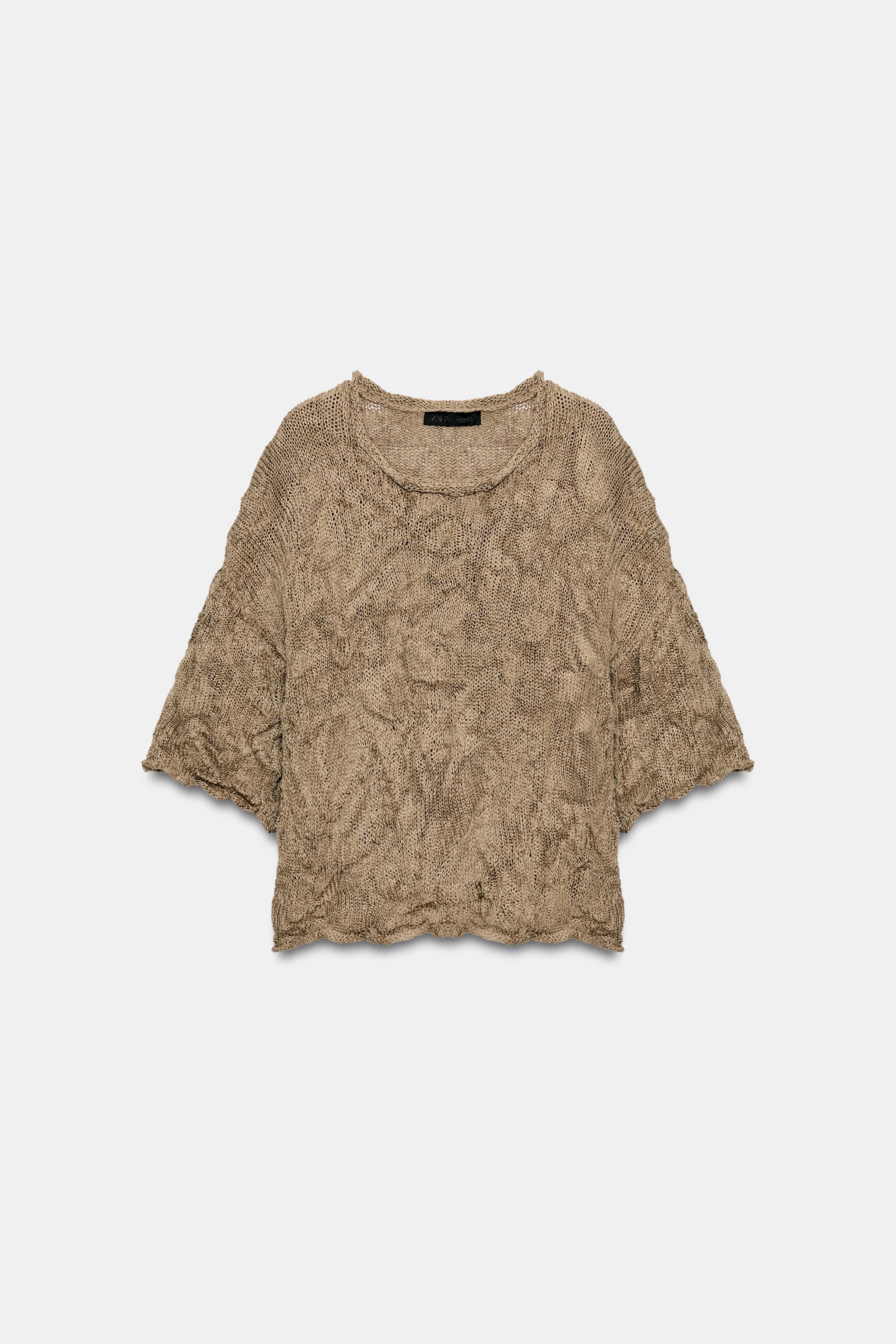 PULL EN MAILLE EFFET FROISSÉ