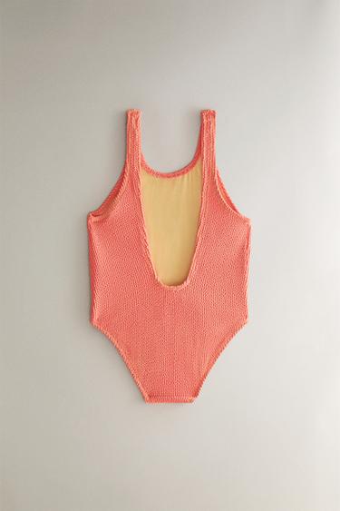 MAILLOT DE BAIN DE PLAGE ENFANT STRUCTURÉ - Corail de Zara - Image 3
