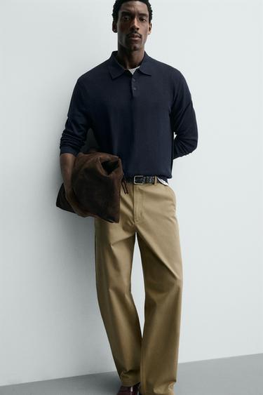 PANTALON CHINO STRAIGHT FIT - Sable de Zara - Image 4
