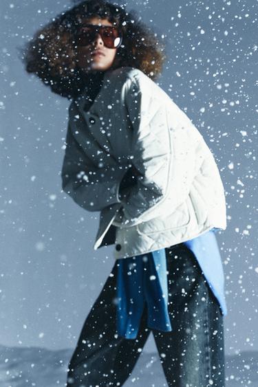 QUILTED JACKET WITH PATCH POCKETS - Ecru by Zara