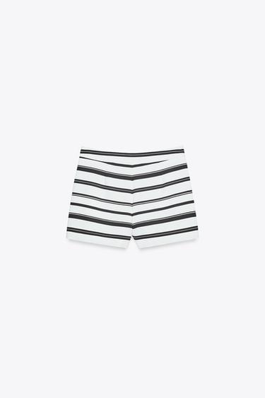 STRIPED SKORT - White / Navy by Zara - Image 4