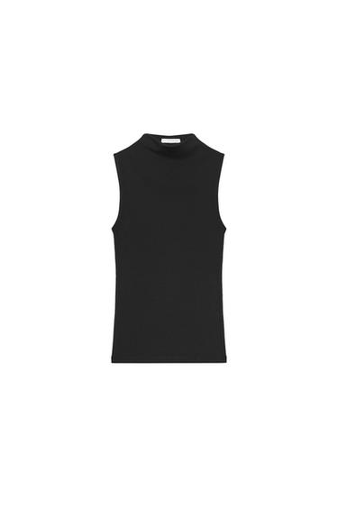 ТОП ОТ ПАМУК И МОДАЛ - Черен от Zara