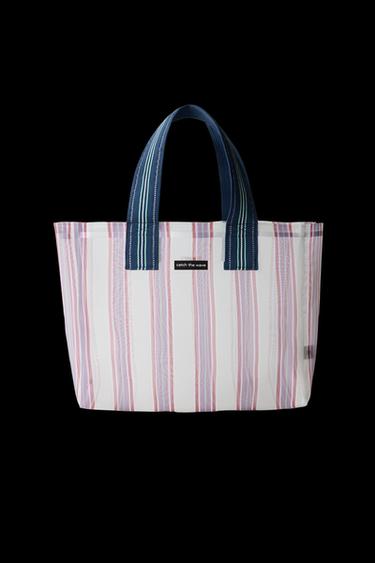 STRIPED MAXI BAG - Blue by Zara