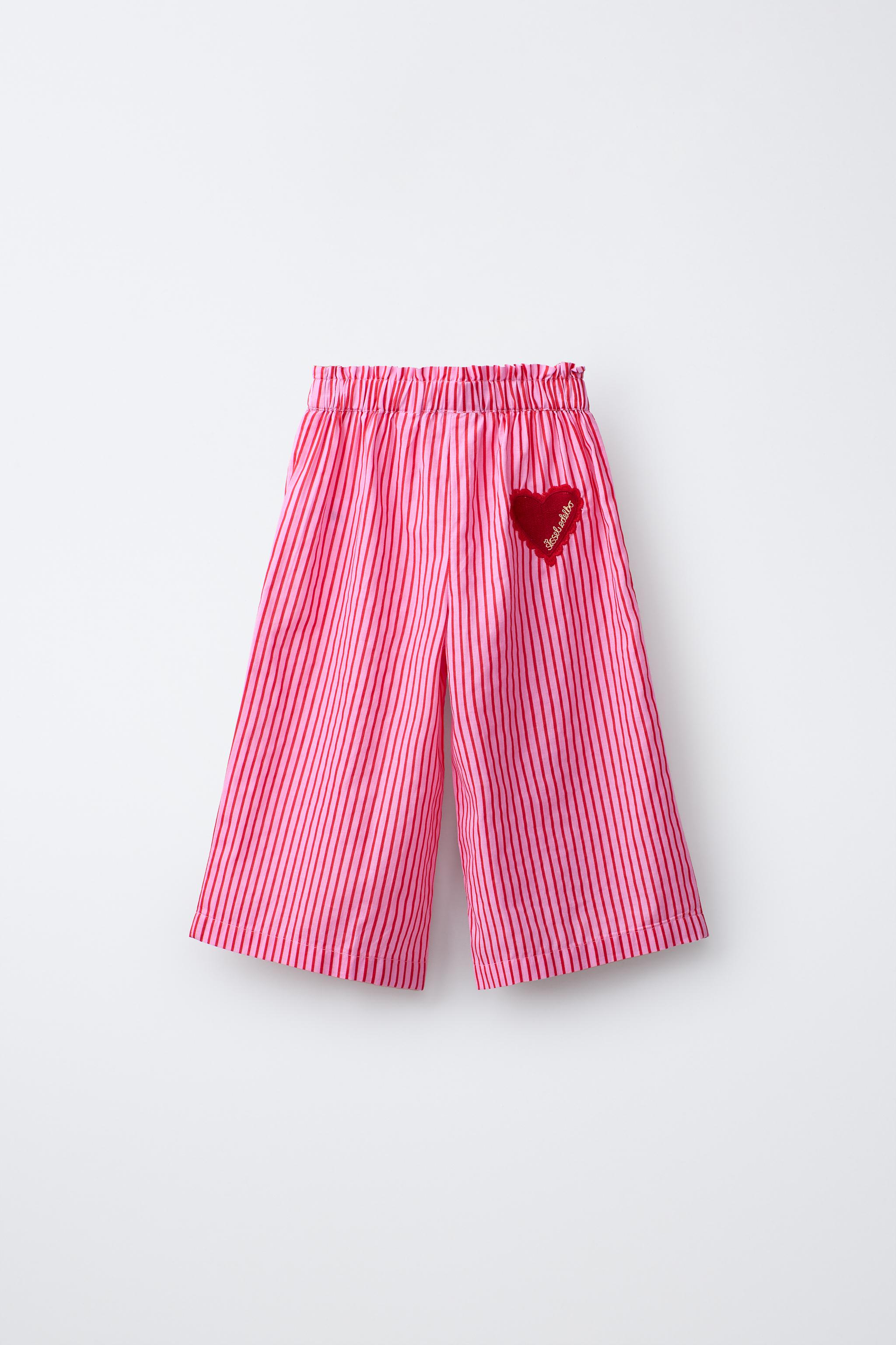 STRIPED EMBROIDERED PANTS SISSEL EDELBO X ZARA KIDS