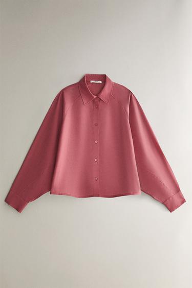 핀턱 셔츠 - Zara의 로즈핑크 - 이미지 0