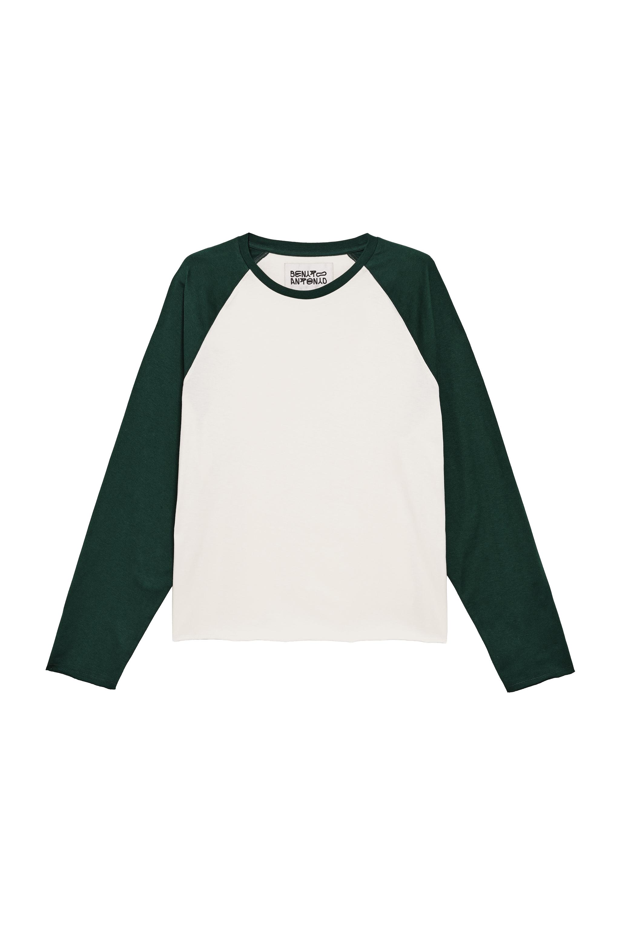 COLOR BLOCK CROPPED T-SHIRT — Greens