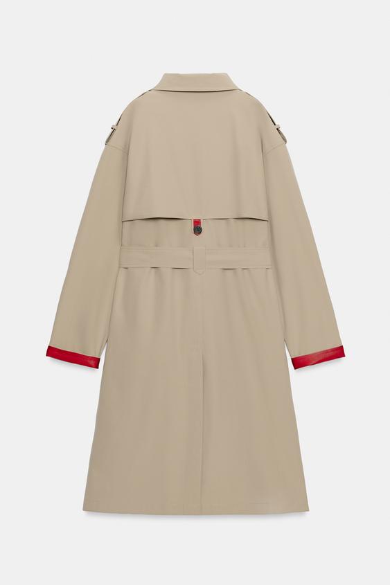 WATER-REPELLENT WINDPROOF TRENCH COAT WITH BELT - camel by Zara - Image 8