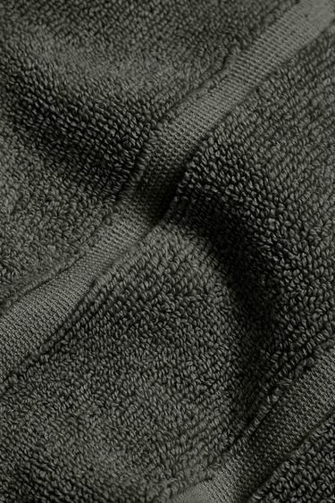 NON-SLIP COTTON BATH MAT - Dark grey by Zara
