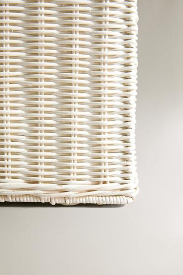 CORBEILLE PANIER ROTIN - Blanc cassé de Zara - Image 2
