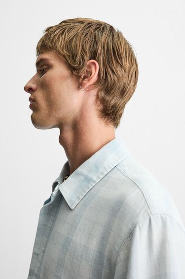 CHECK SHIRT - Blue by Zara - Image 4