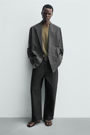 SANDALES À BRIDES EN CUIR - Vert de Zara - Image 1