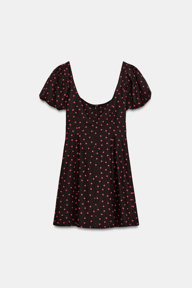 ROBE À POIS MANCHES BOUFFANTES ET LIN - Multicolore de Zara - Image 6