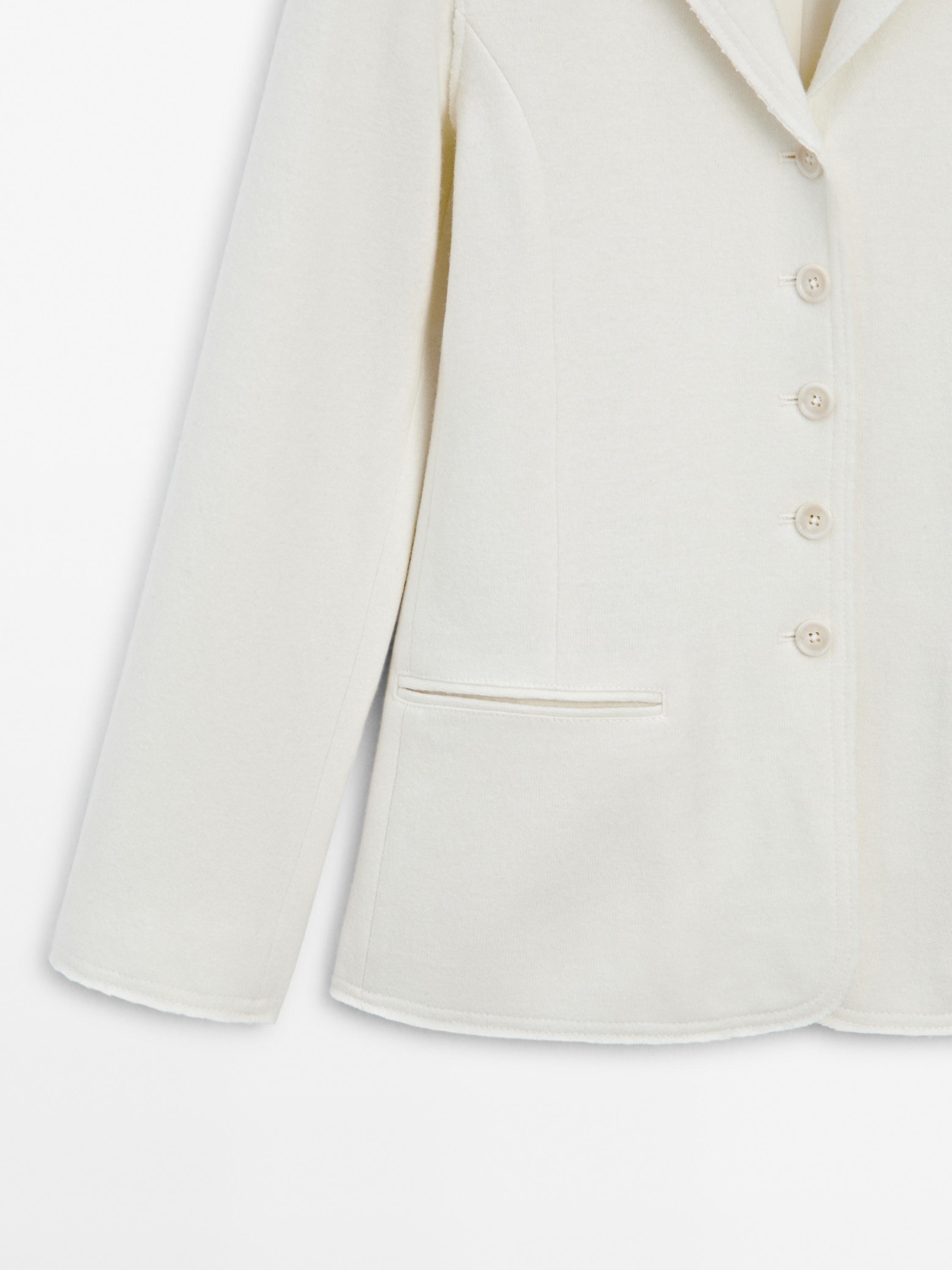 Blazer fin en laine mélangée
