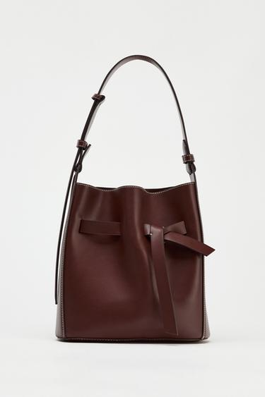 SACA PESPUNTE NUDO - Rojo Burdeos de Zara