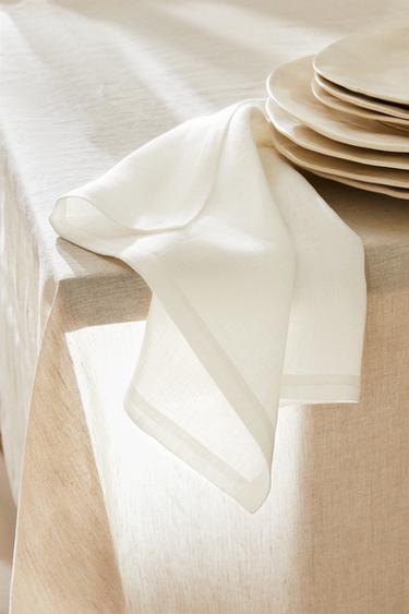 LINEN NAPKIN - White by Zara