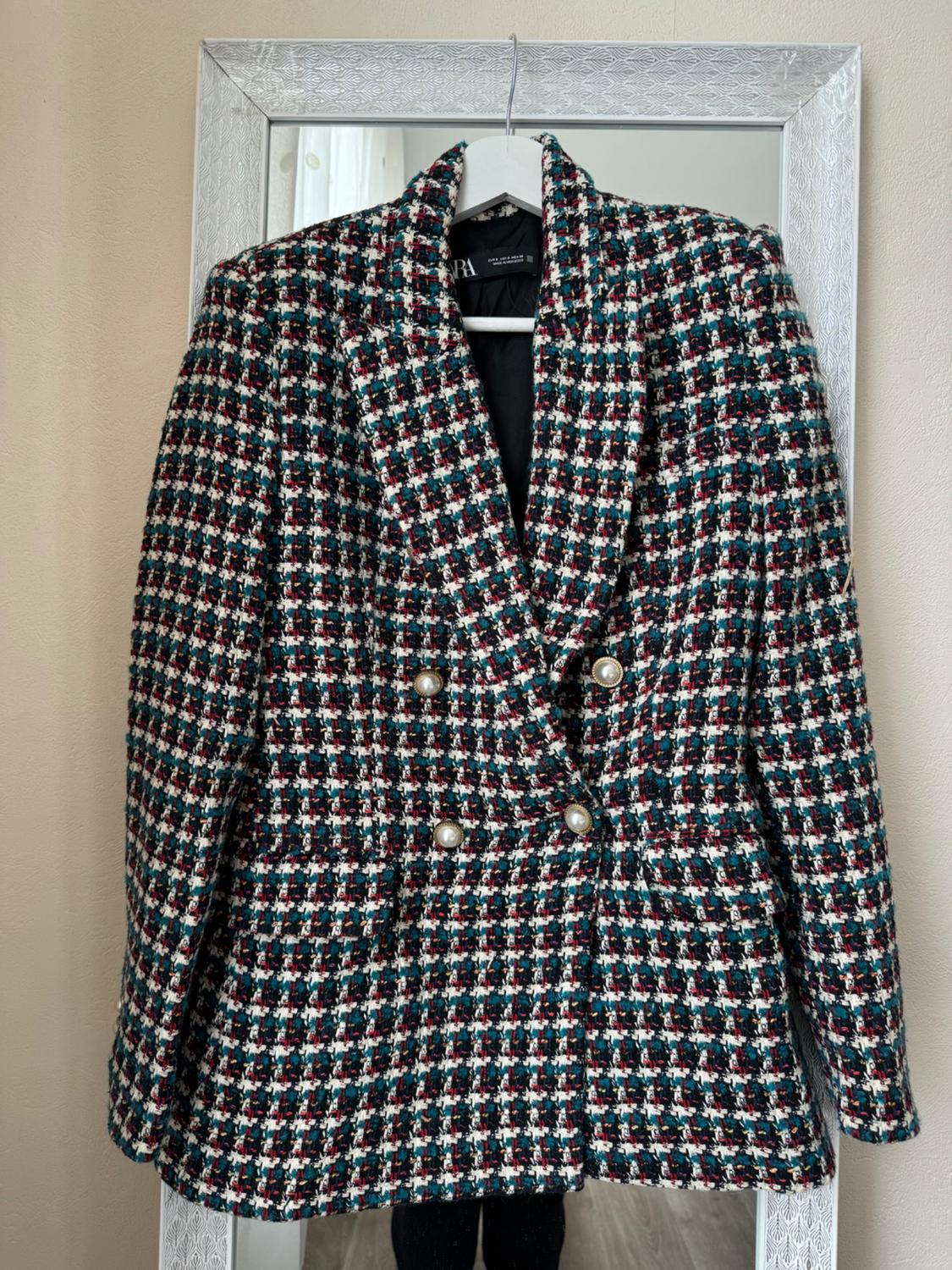 TEXTURED DOUBLE-BREASTED BLAZER - Image 3