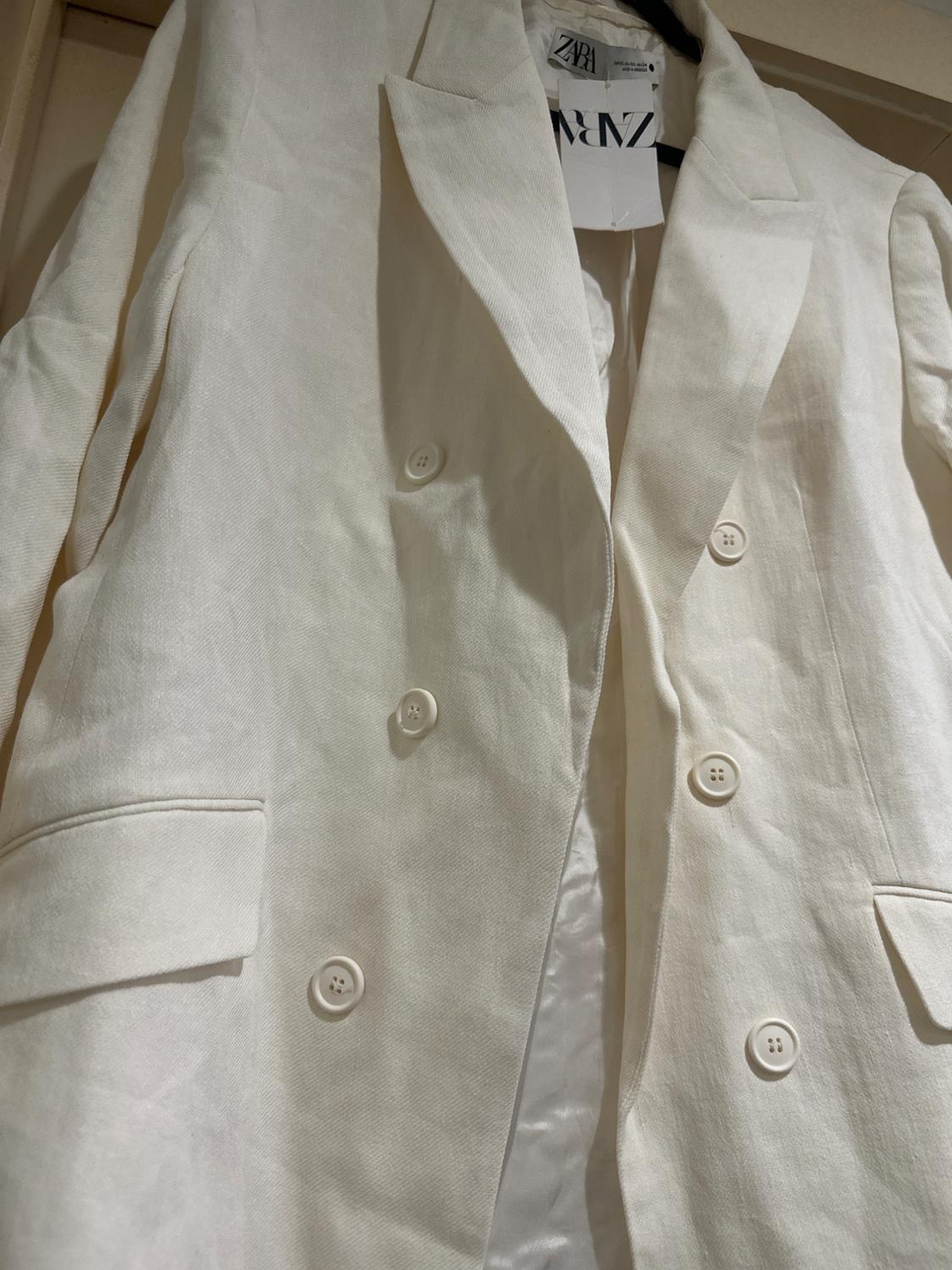 LINEN BLEND POCKET BLAZER - Image 4