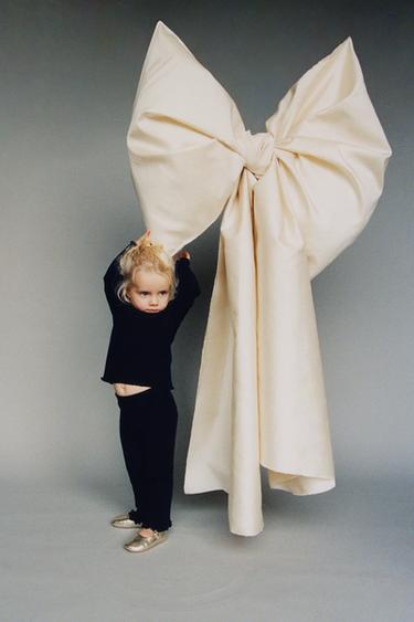 بنطلون محاك مضلع واسع - أزرق الخاص بـ Zara