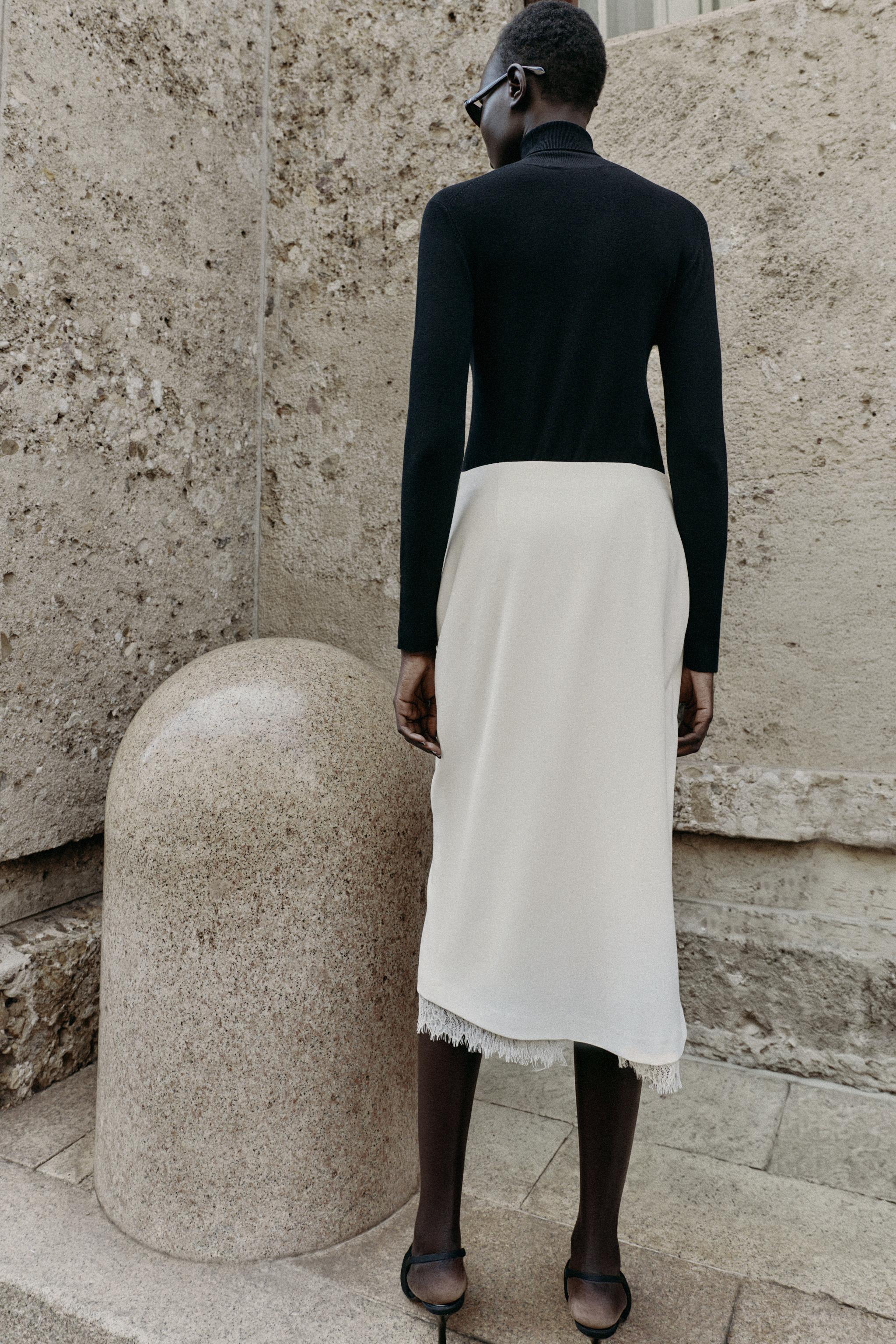 LACE WRAP MIDI SKIRT - thumbnail 5