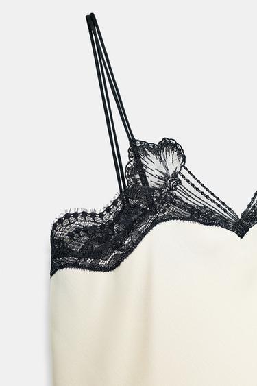 ZW COLLECTION CONTRAST LACE TOP - Ecru by Zara - Image 8