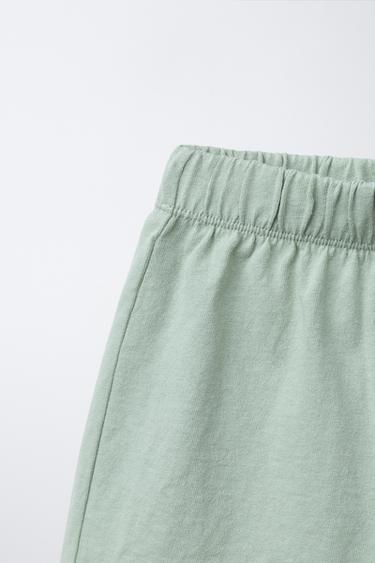 PLAIN POLO SHIRT AND JOGGING BERMUDA SHORTS SET - Green by Zara - Image 5