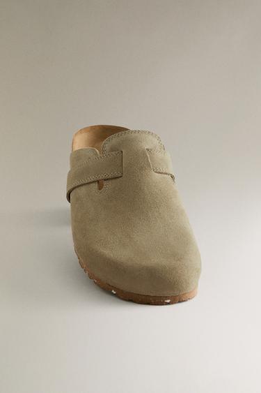 SABOTS CUIR LANIÈRE - Vert de Zara - Image 5