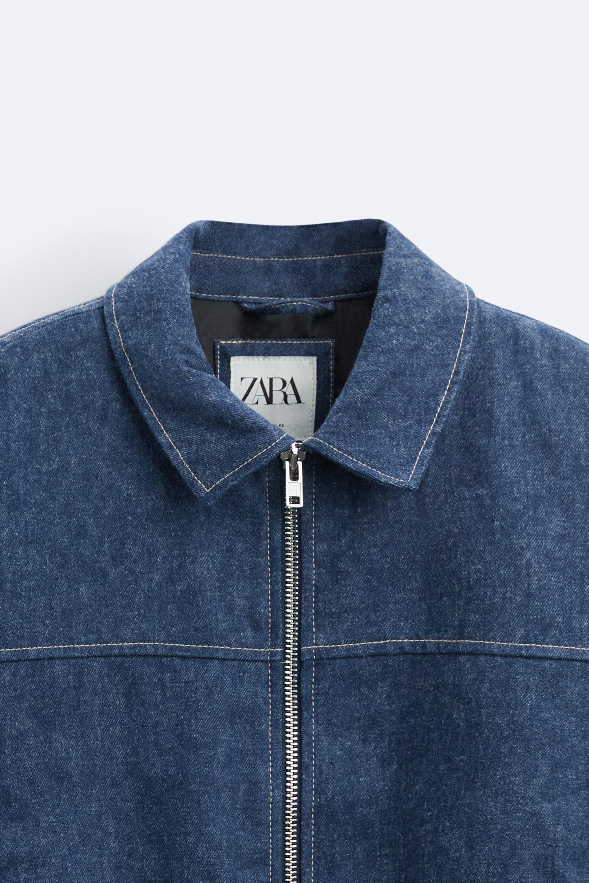 デニム ボンバージャケット - ブルー | ZARA Japan / 日本