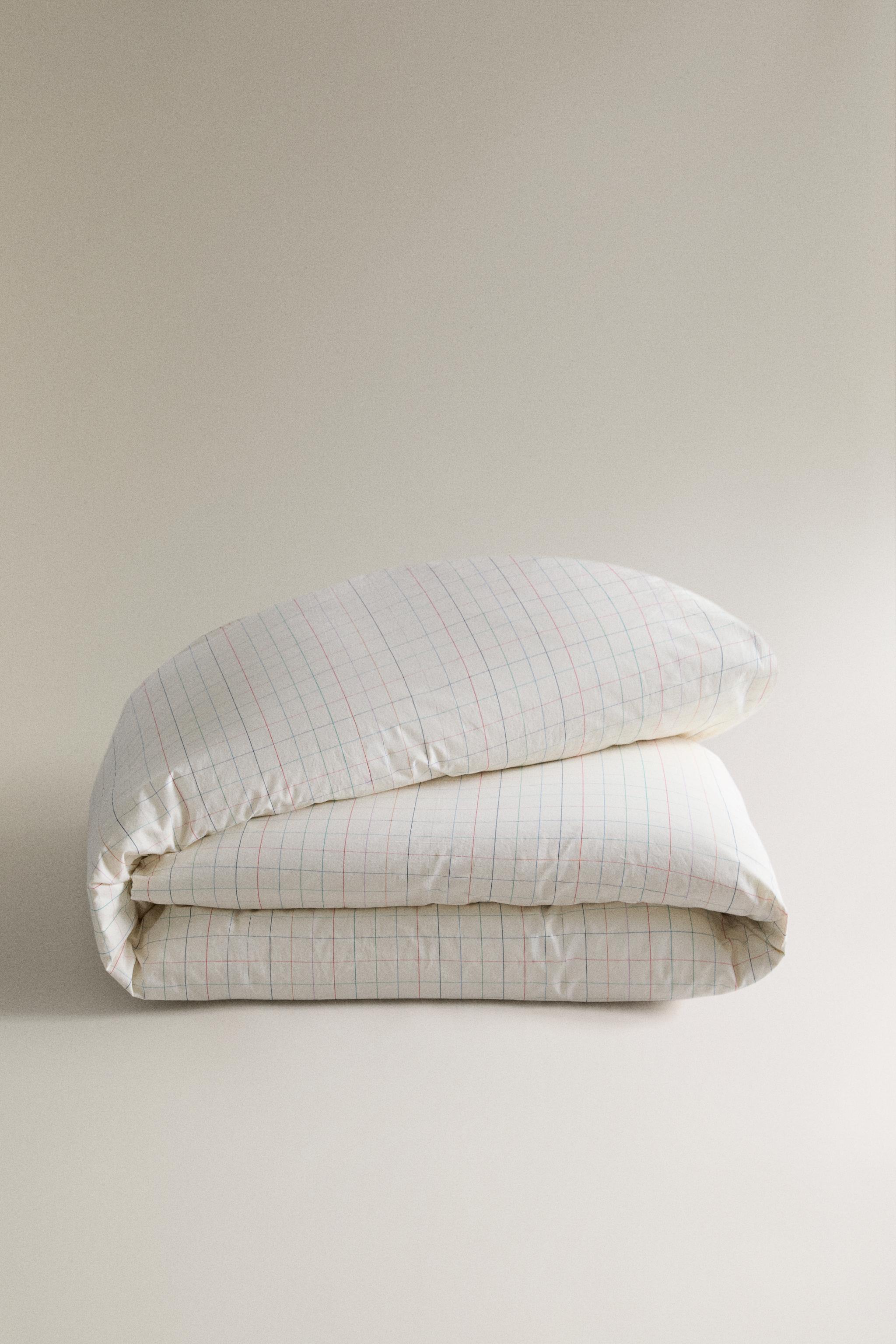 COUETTE ENFANT COTON CARREAUX