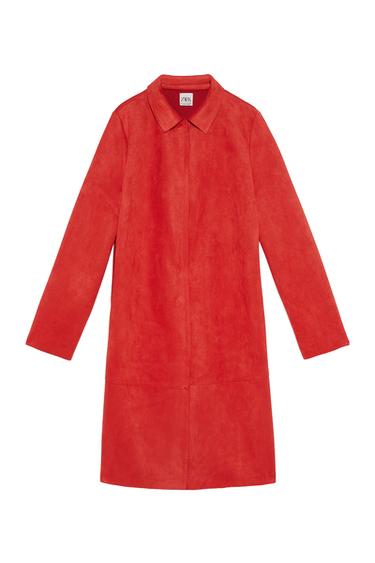FAUX SUEDE COAT