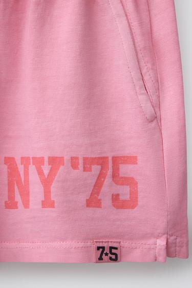 SLOGAN BERMUDA SHORTS - Pink by Zara - Image 3