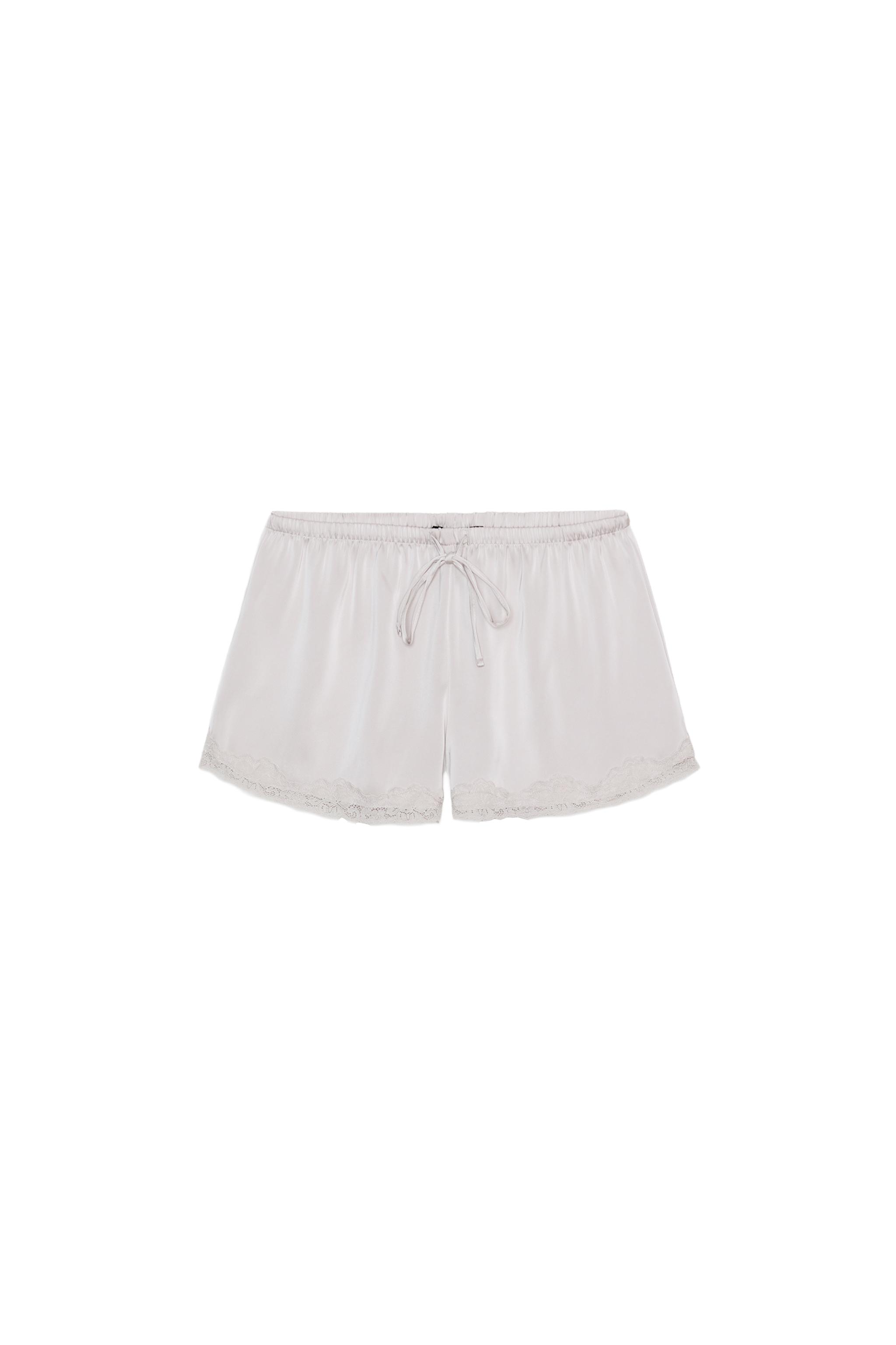 レーストリム サテンミニショートパンツ - カバ | ZARA Japan / 日本