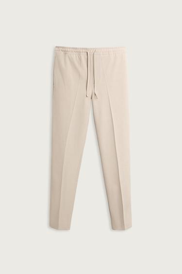 PANTALÓN JOGGER BÁSICO - Beige de Zara