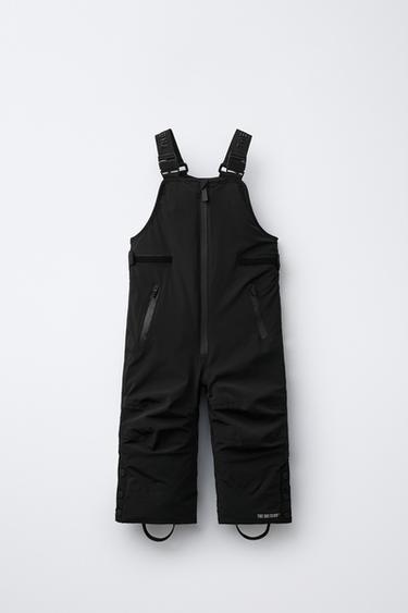 WATERPROOF AND WINDPROOF BIB TROUSERS WITH POCKETS RECCO® SYSTEM SKI COLLECTION - Black by Zara