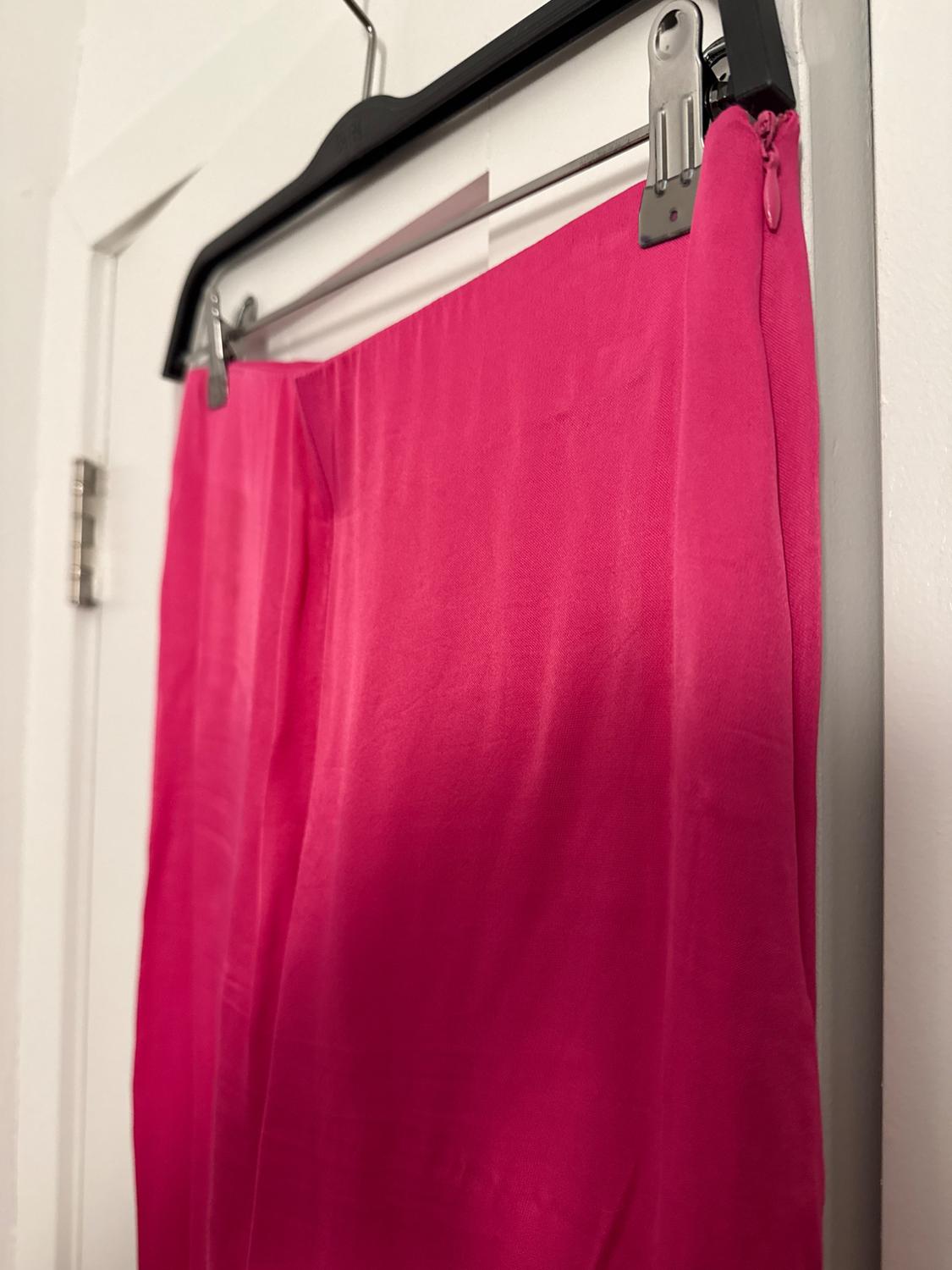 SATIN EFFECT FULL LENGTH FLARE PANTS - Image 3