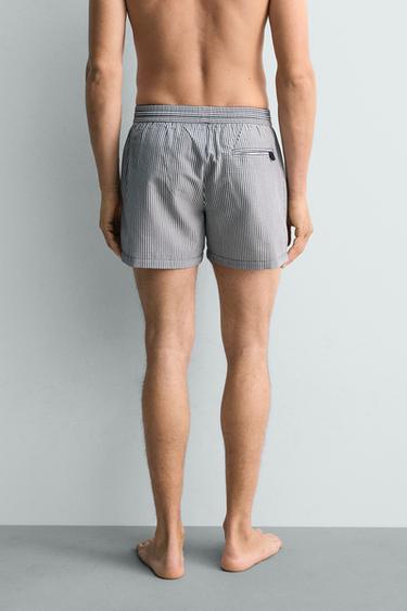 MAILLOT DE BAIN EN SEERSUCKER - Bleu marine de Zara - Image 2