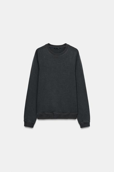 SUDADERA MANGA LARGA - Gris antracita de Zara