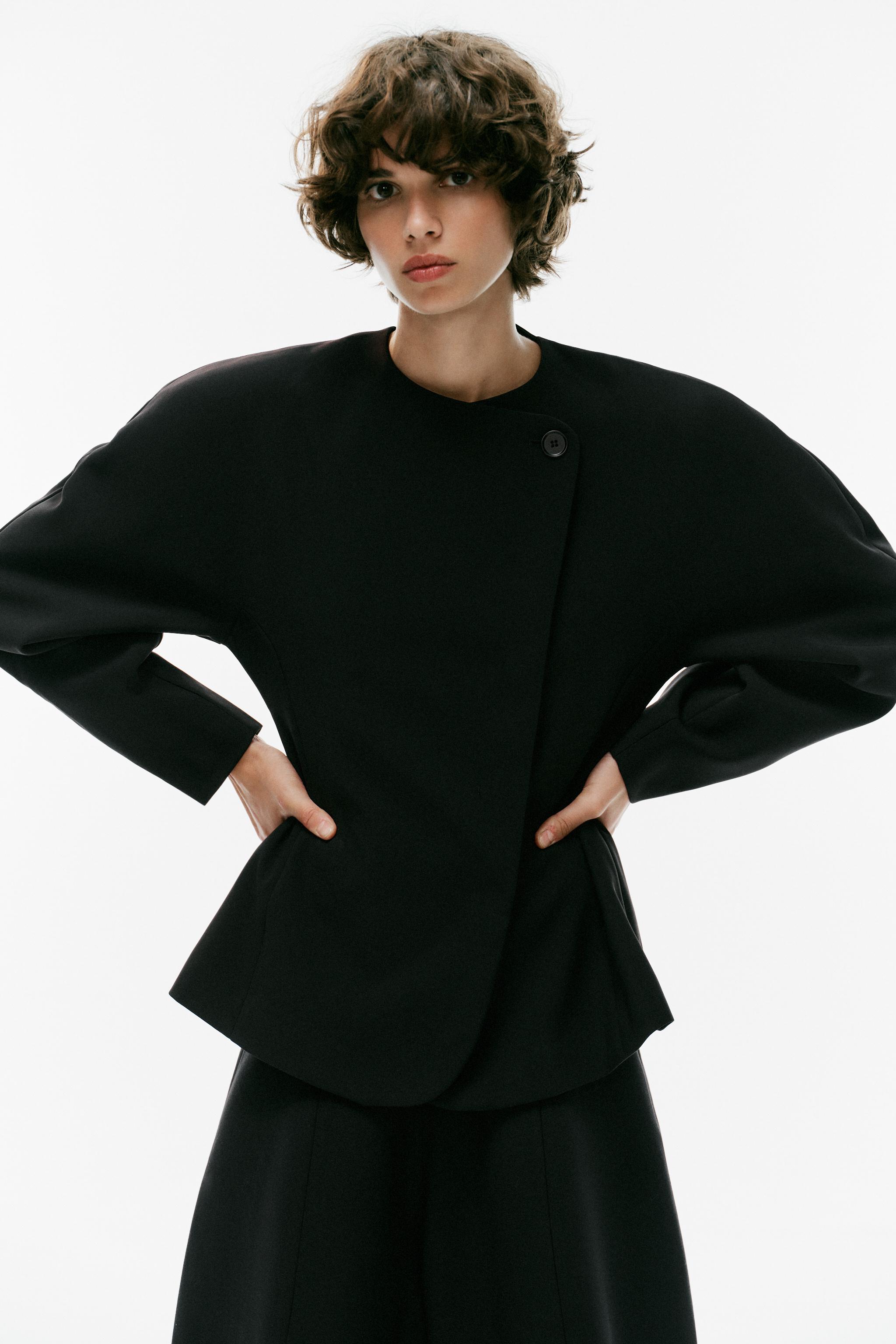 Zara Hacimli Kruvaze Blazer görsel 2