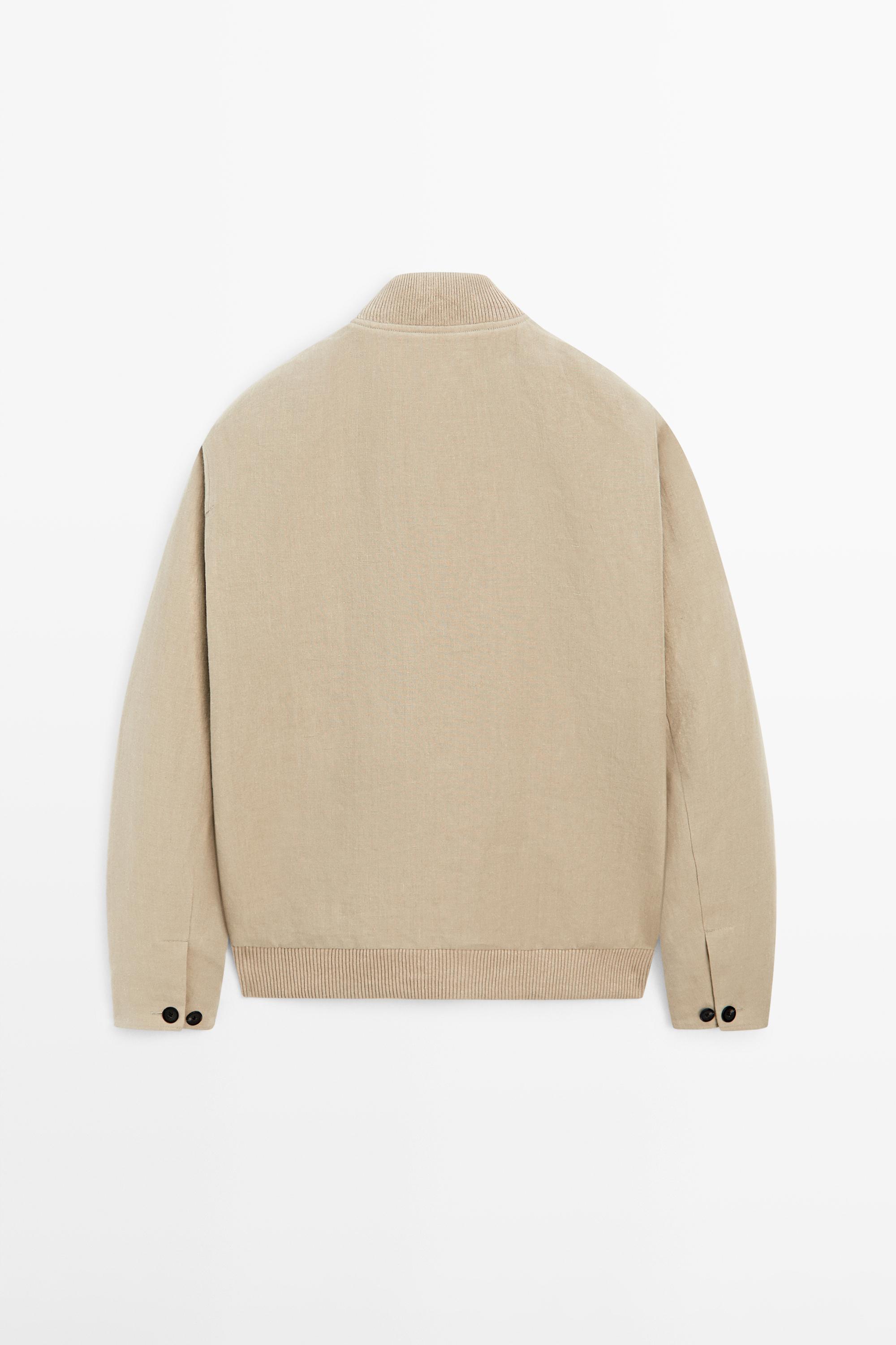 Veste bomber en lin